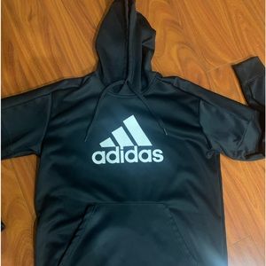 Adidas Junior Large Pull Over Hoodie Black Sweater